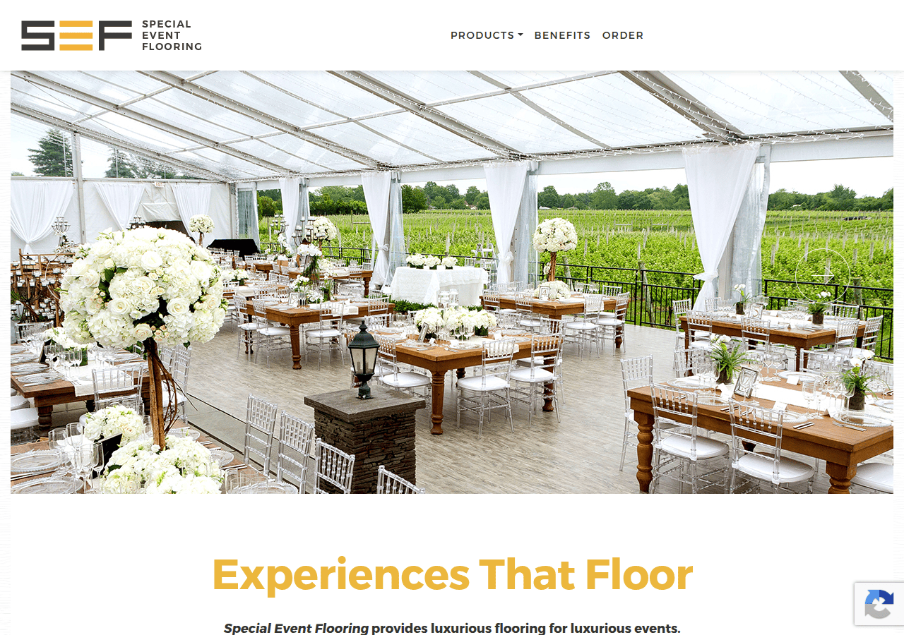Screenshot of specialeventflooring.com