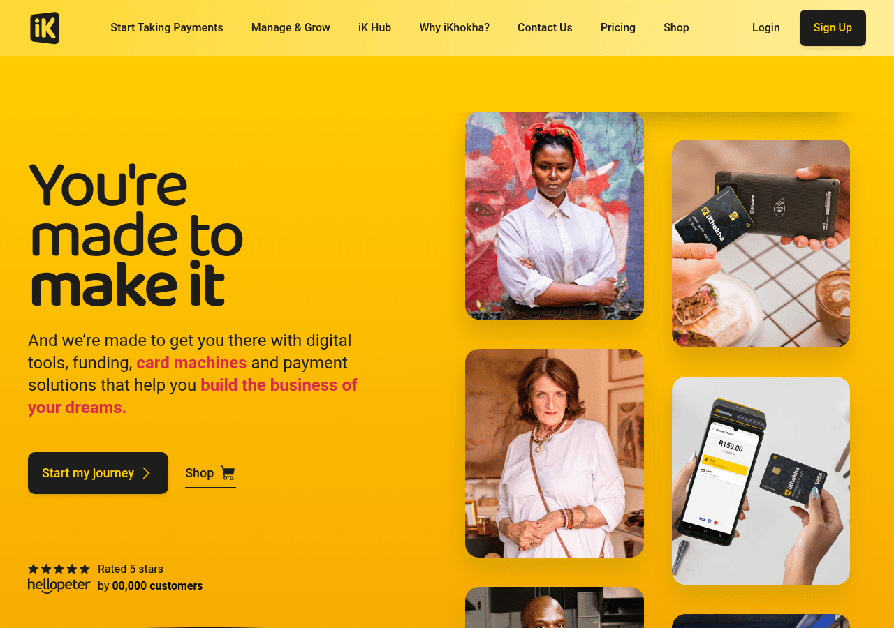 Screenshot of ikhokha.com