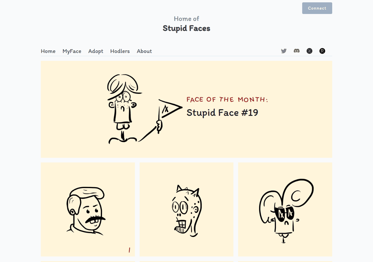 Screenshot of stupidface.art
