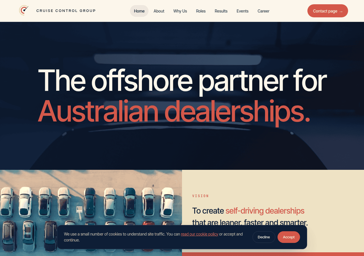 Screenshot of cruisecontrolgroup.com.au