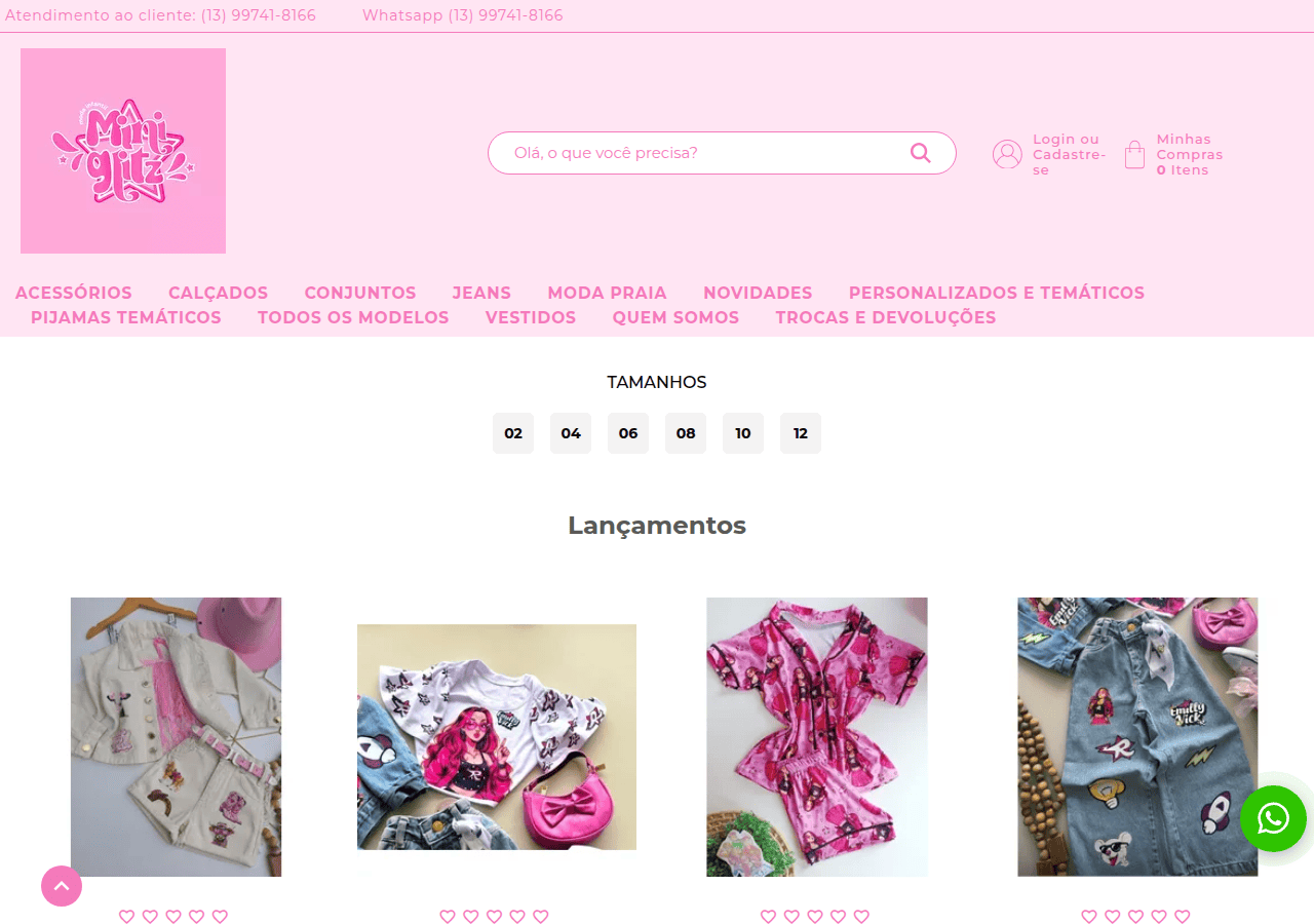 Screenshot of miniglitz.com.br
