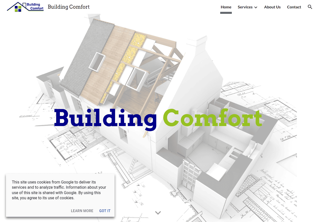 Screenshot of buildingcomfort.co.uk
