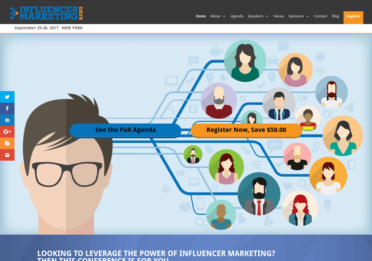 Screenshot of influencermarketingdays.com