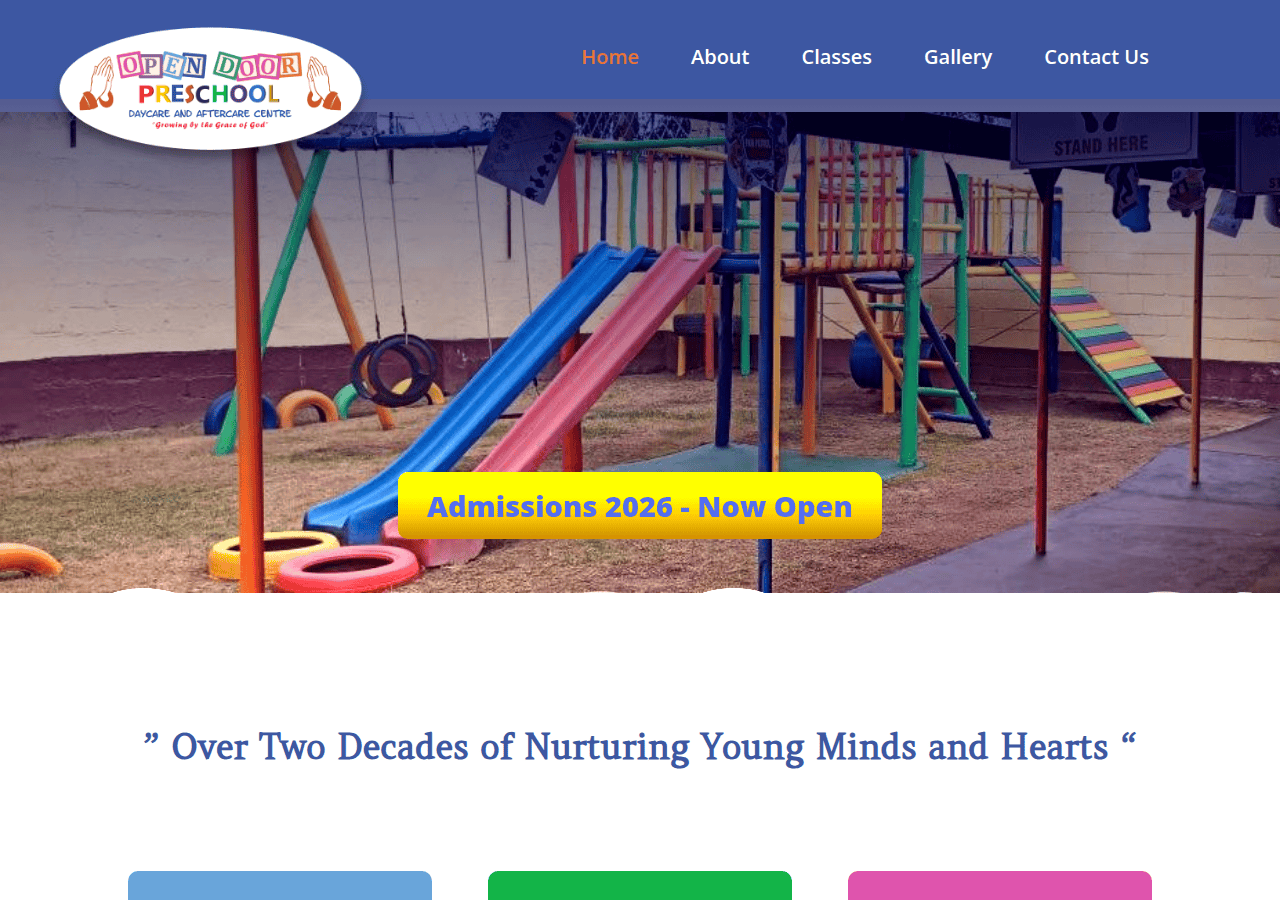 Screenshot of opendoorpreschool.co.za