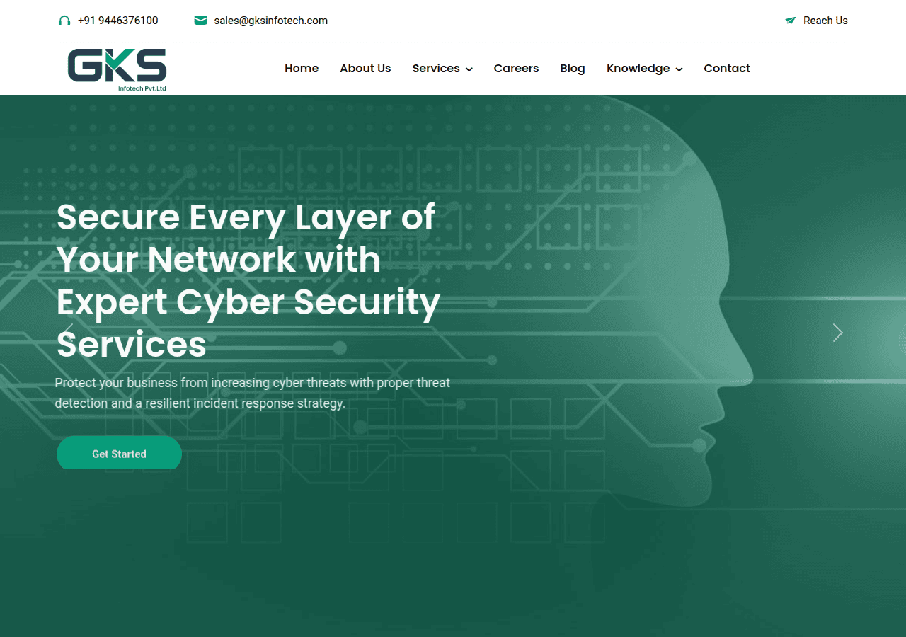Screenshot of gksinfotech.com