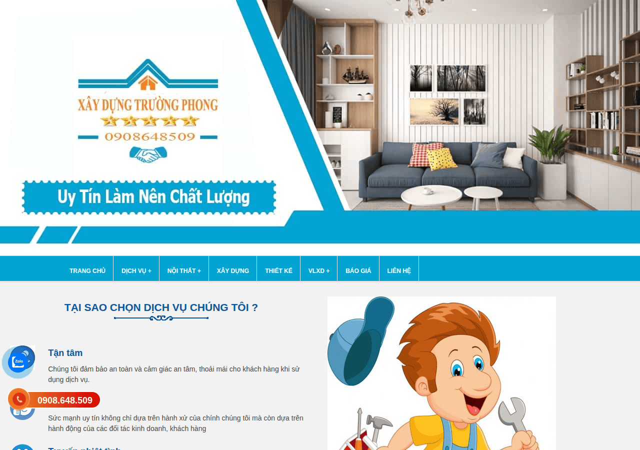 Screenshot of suanhatruongphong.com