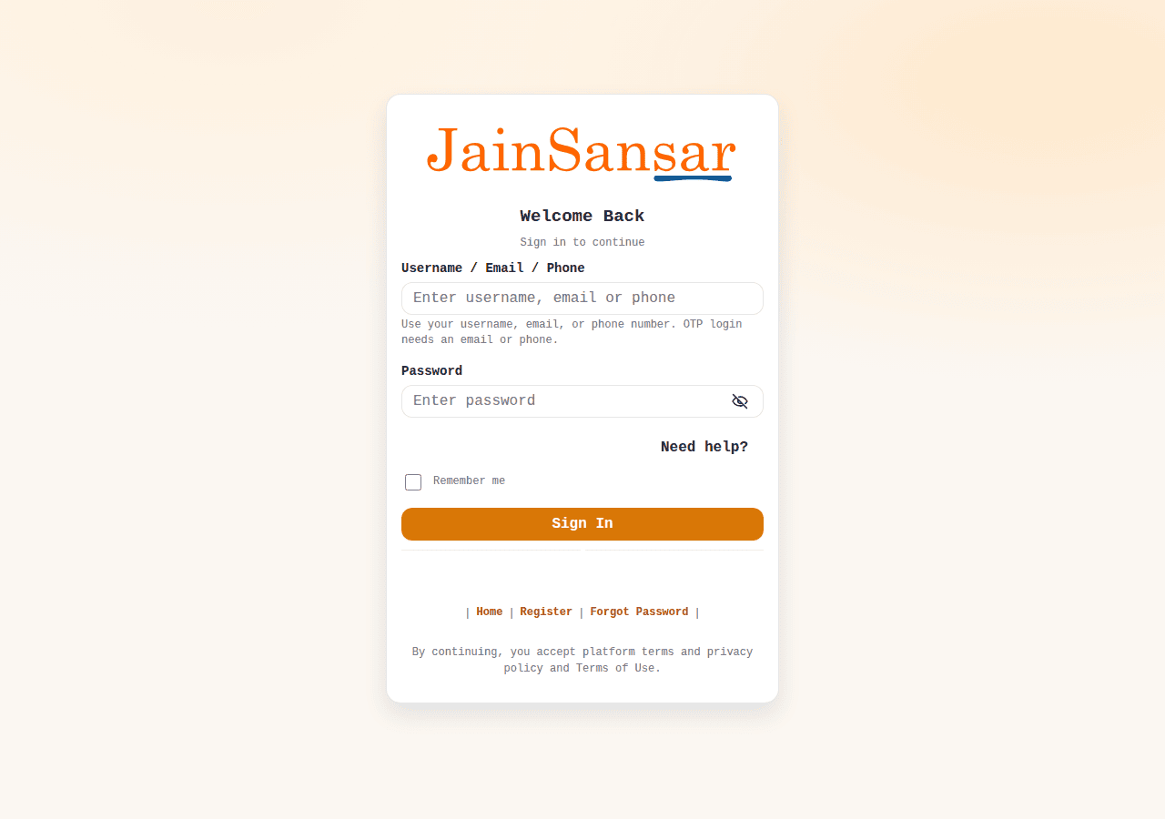 Screenshot of jainsansar.com