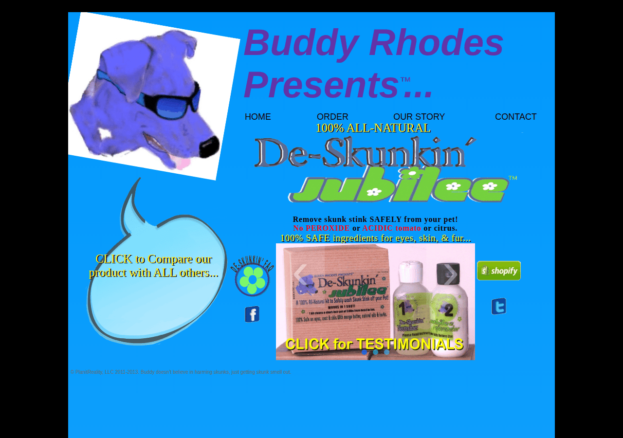 Screenshot of buddyrhodespresents.com