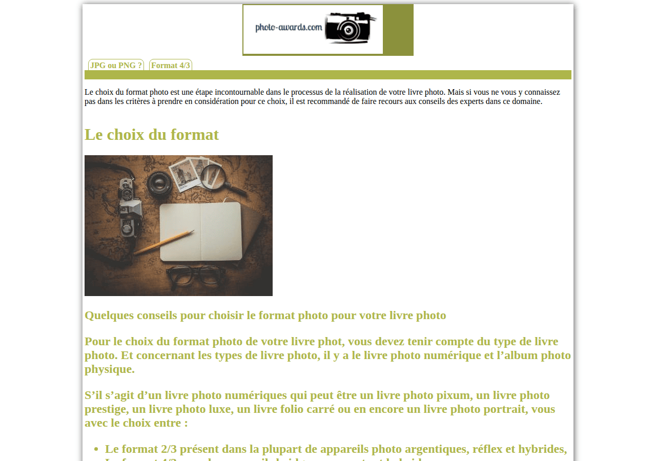 Screenshot of photo-awards.com