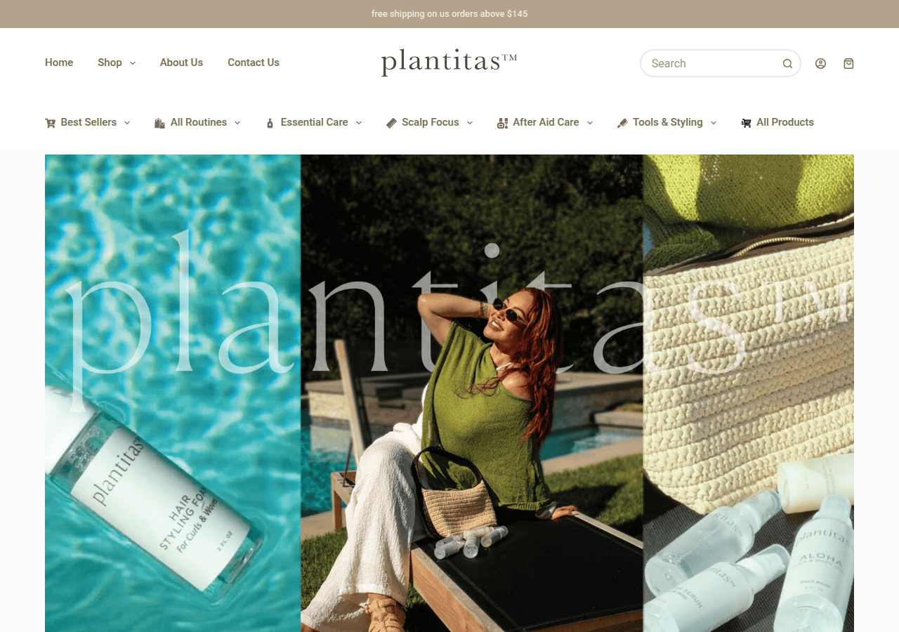 Screenshot of plantitashaircare.com