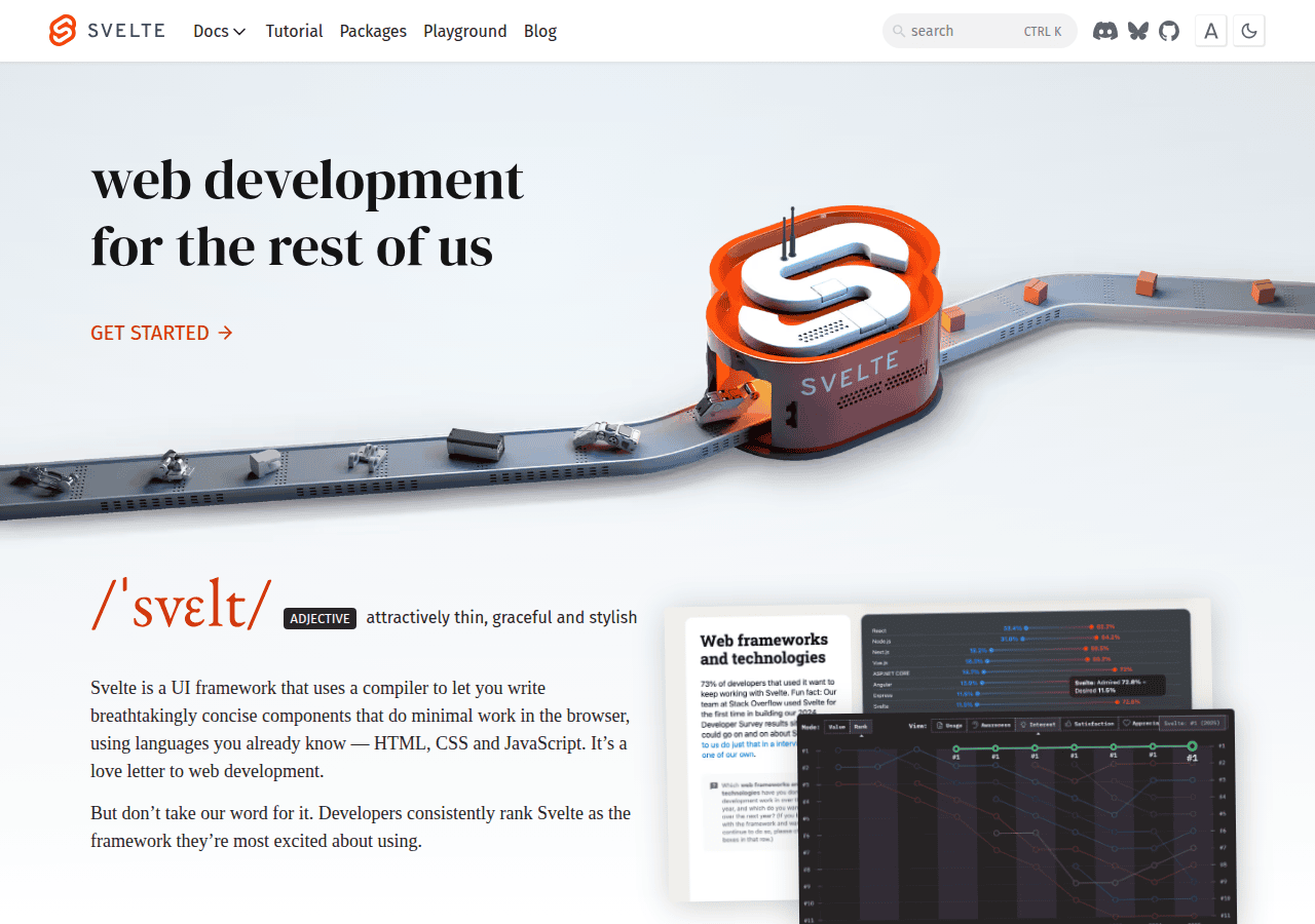 Screenshot of svelte.dev