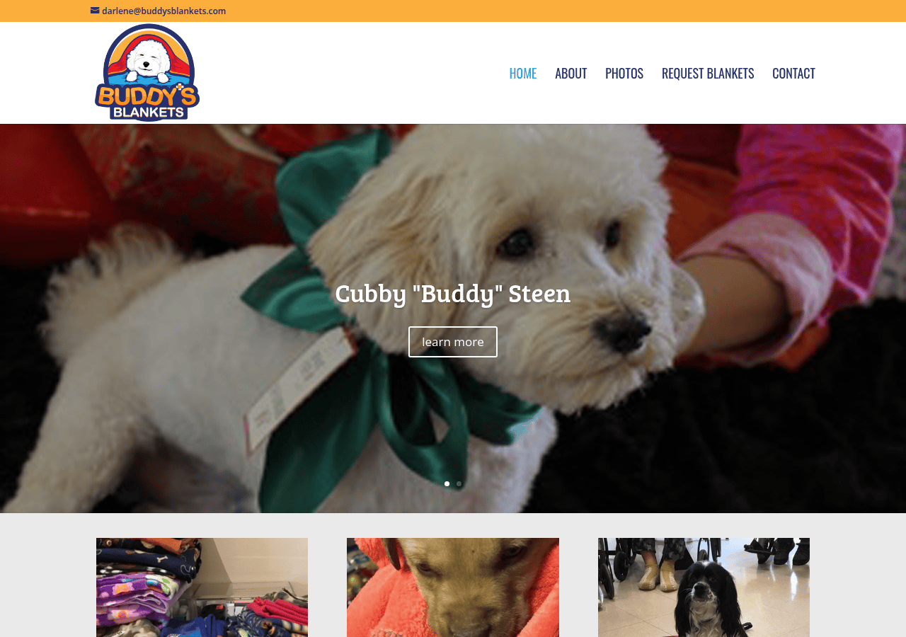 Screenshot of buddysblankets.com