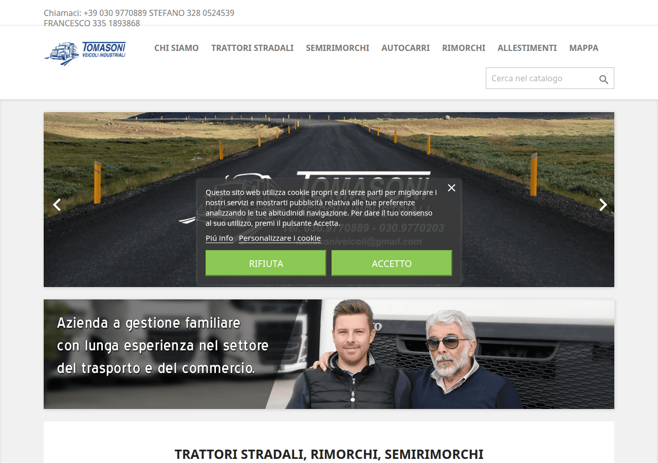 Screenshot of tomasoniveicoliindustriali.com