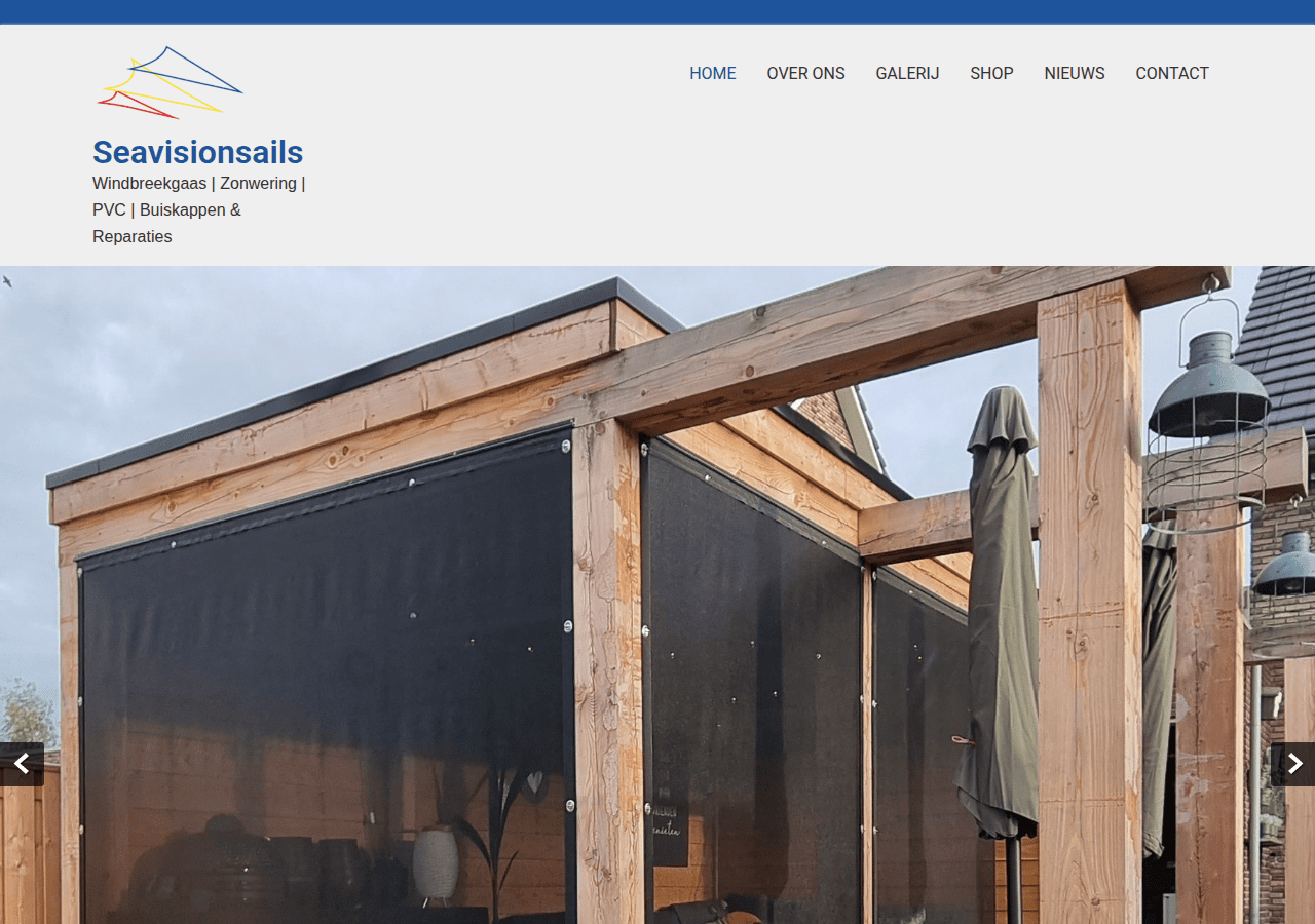 Screenshot of seavisionsails.nl