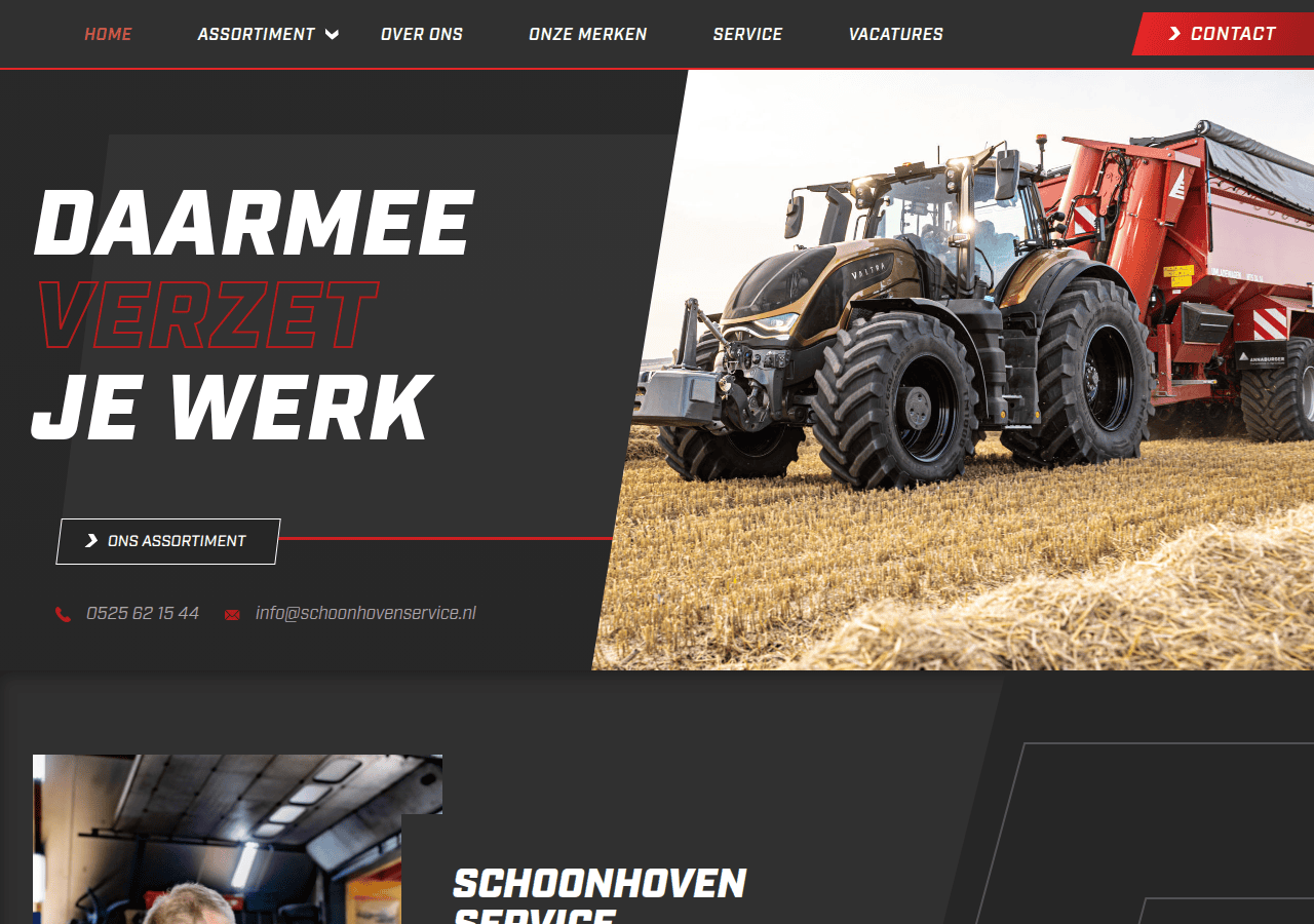 Screenshot of schoonhovenservice.nl