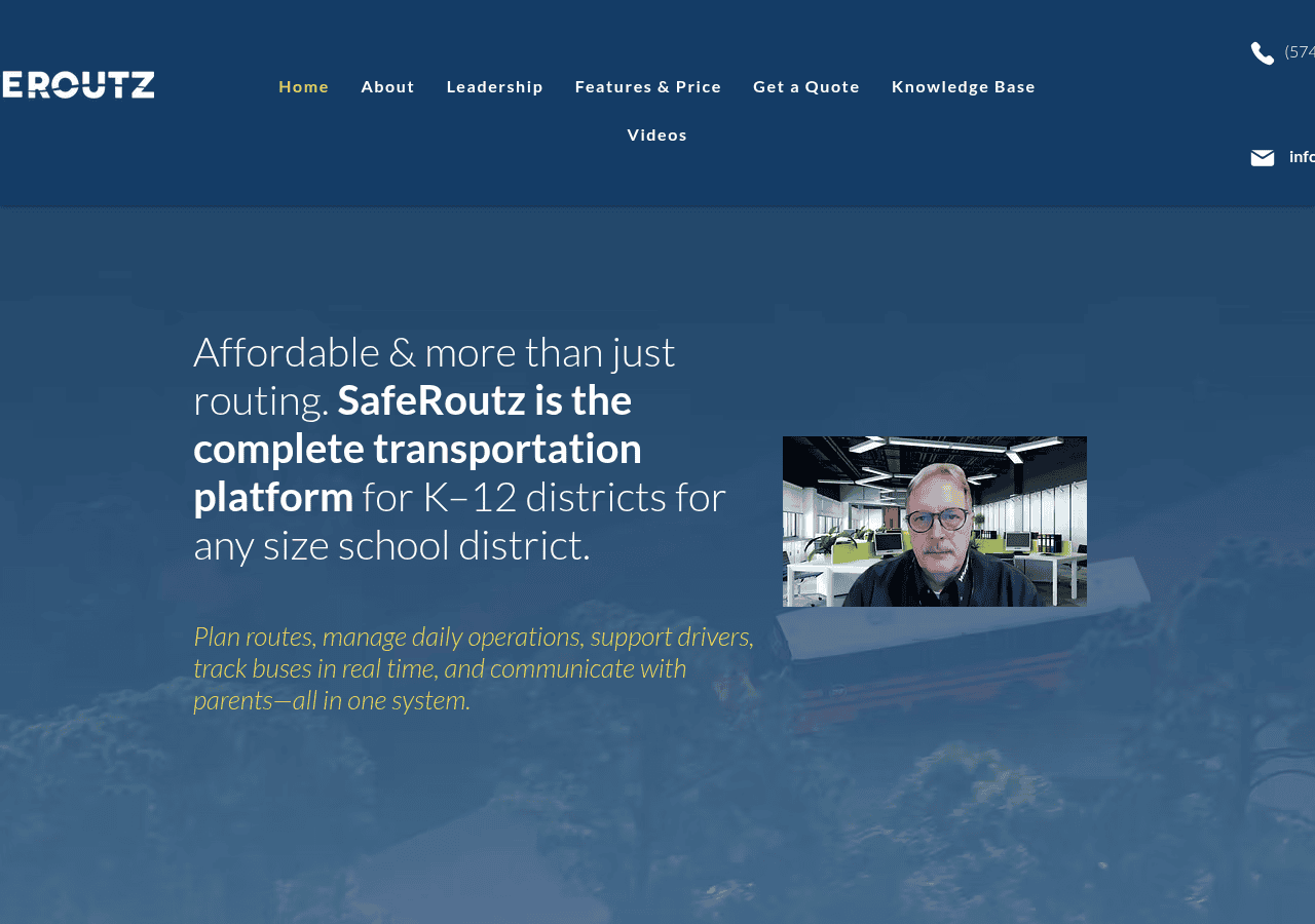 Screenshot of saferoutz.com