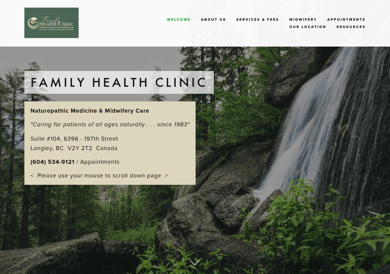 Screenshot of familyhealthcliniclangley.com