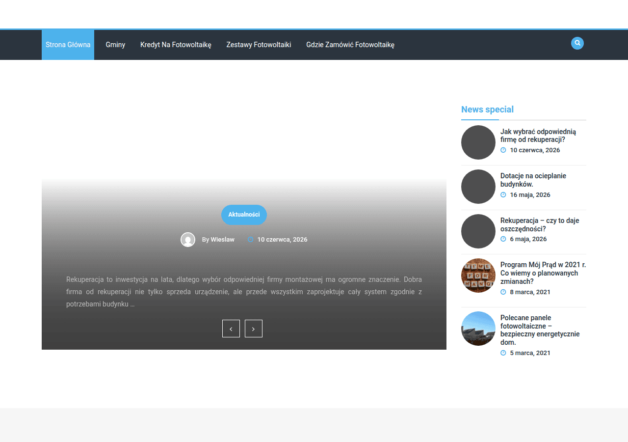Screenshot of dotacje-fotowoltaika.com.pl