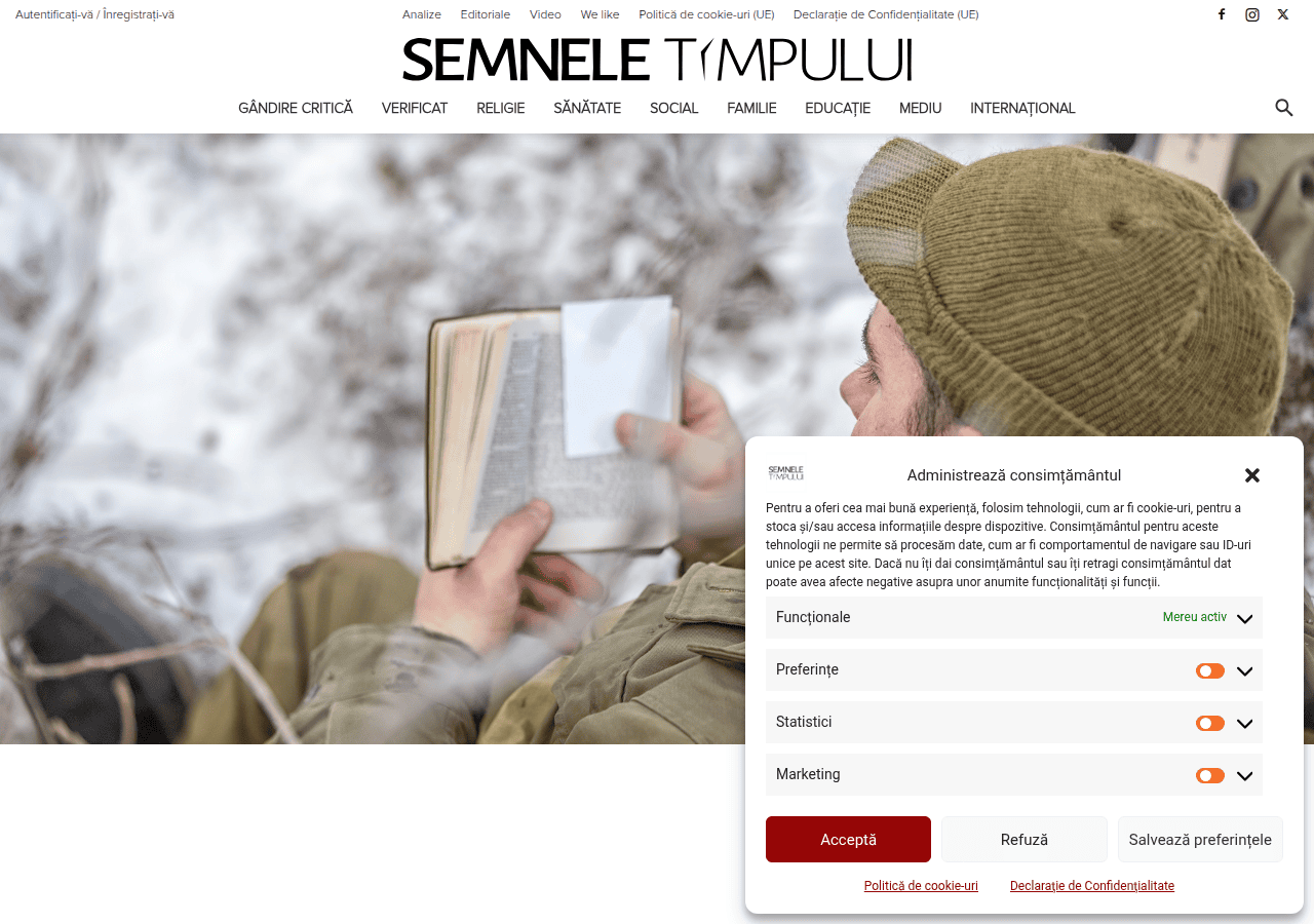 Screenshot of semneletimpului.ro
