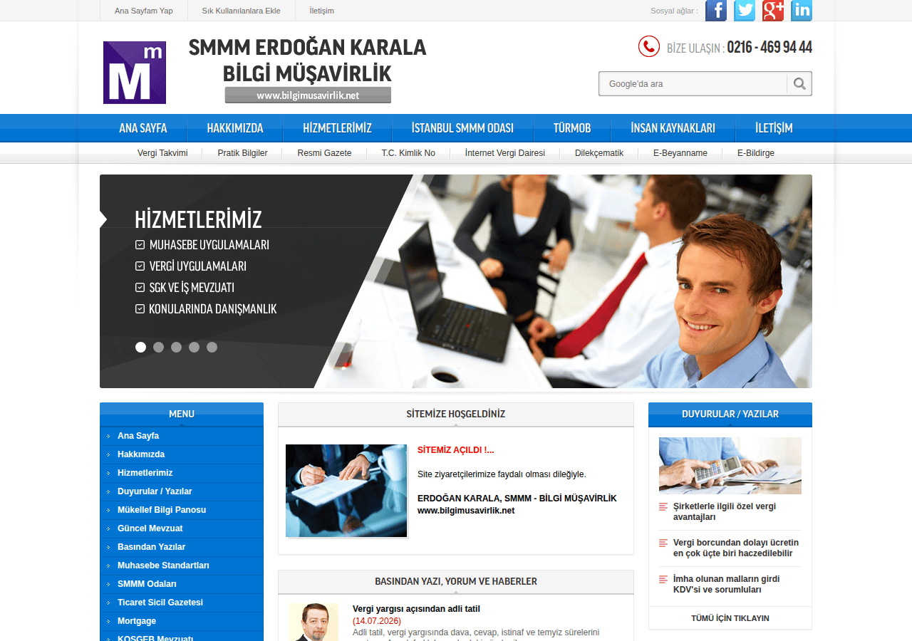 Screenshot of bilgimusavirlik.net