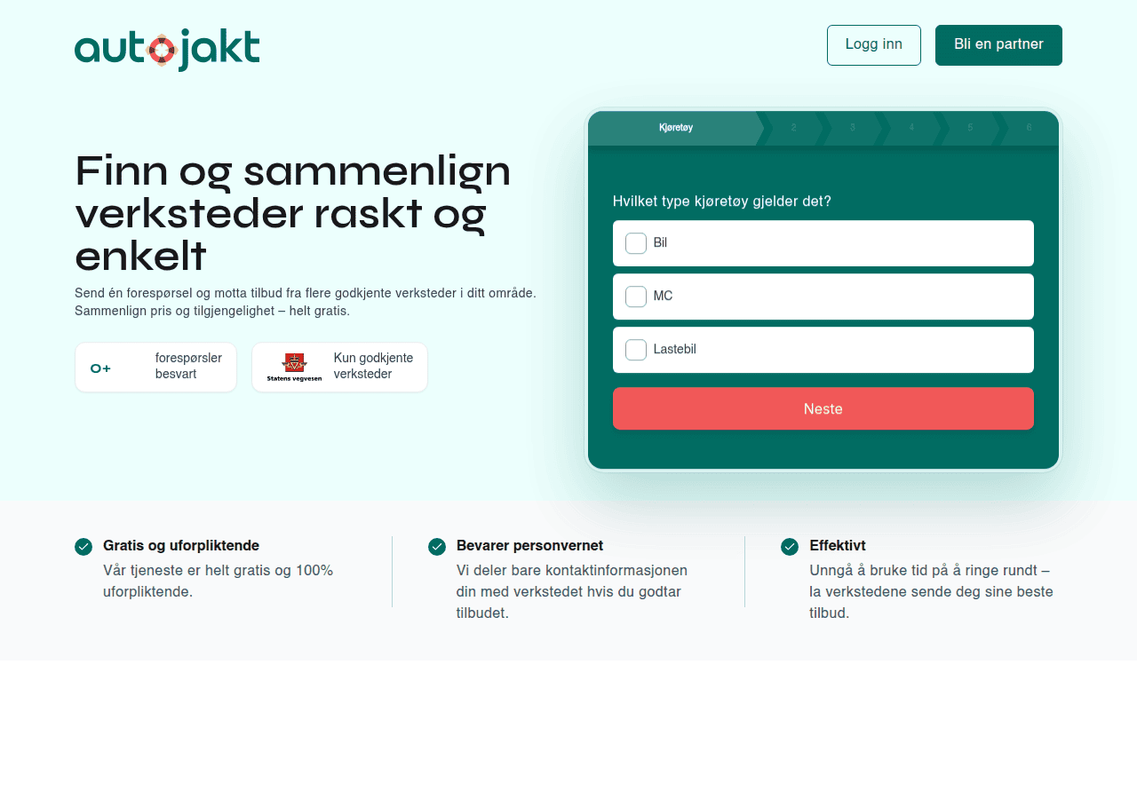 Screenshot of autojakt.no