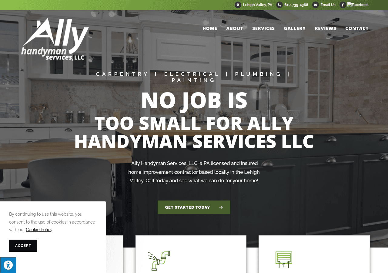 Screenshot of allyhandymanservices.com