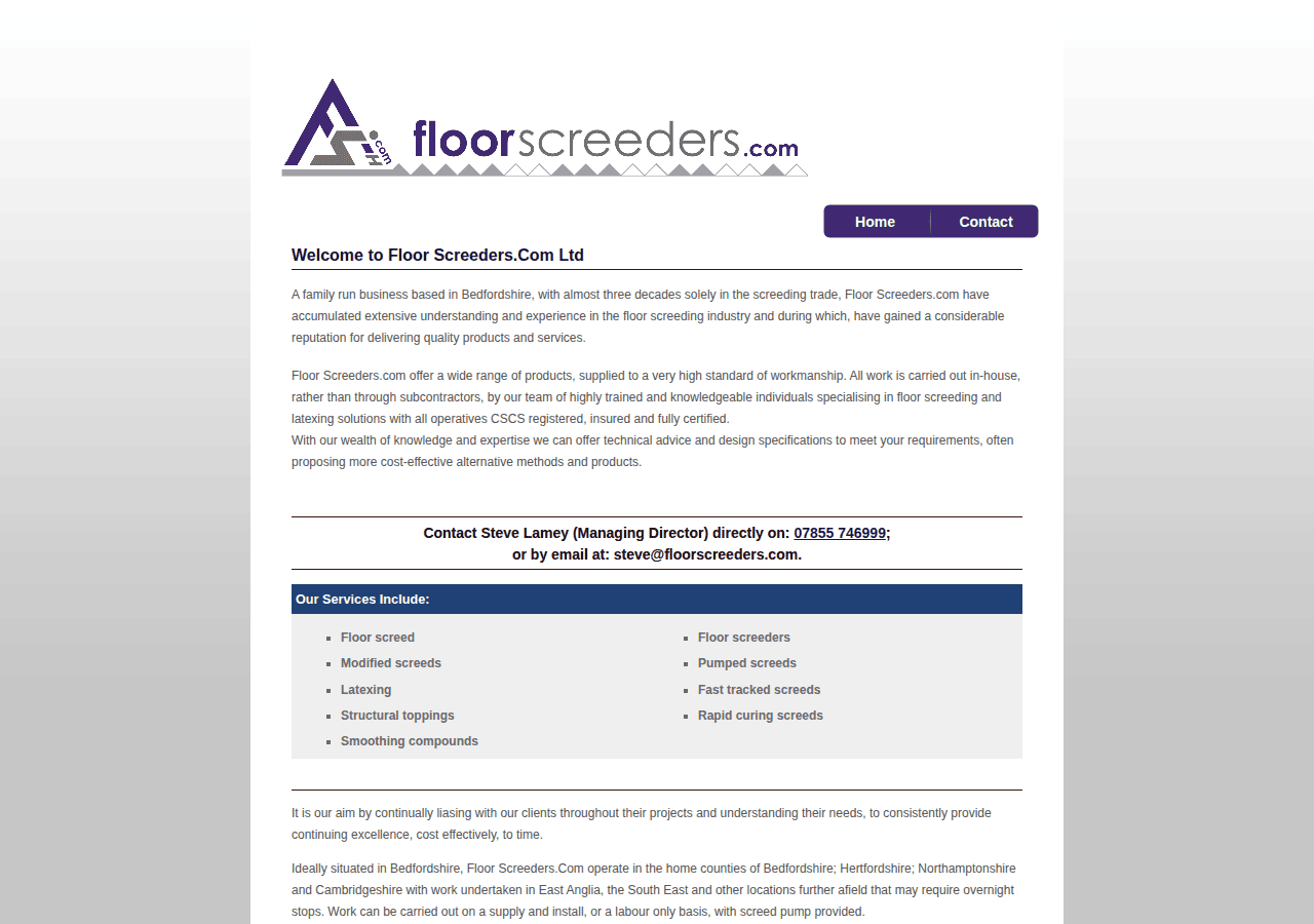 Screenshot of floorscreeders.com
