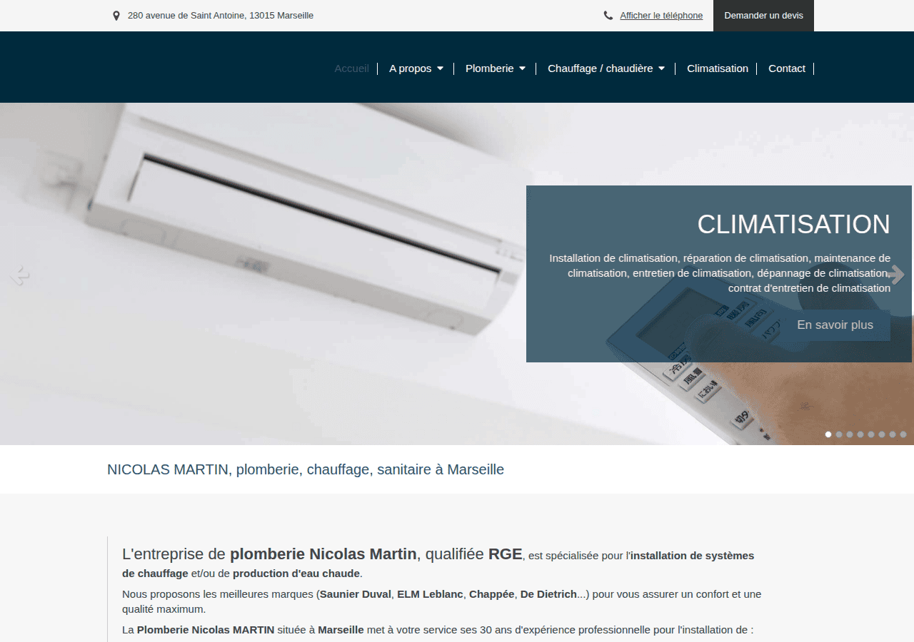 Screenshot of plomberiemartin.fr