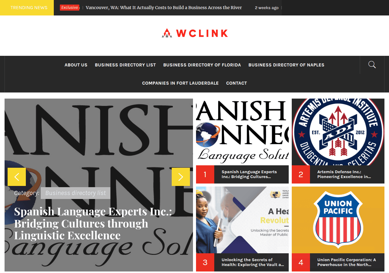 Screenshot of wc-link.org