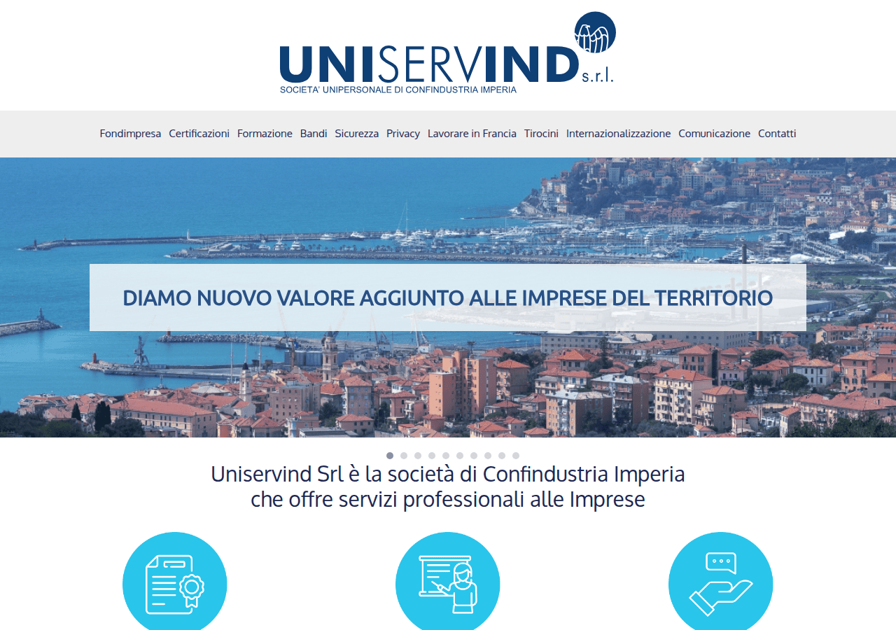 Screenshot of uniservind.it