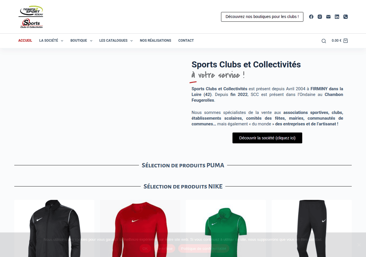 Screenshot of sports-clubs.fr