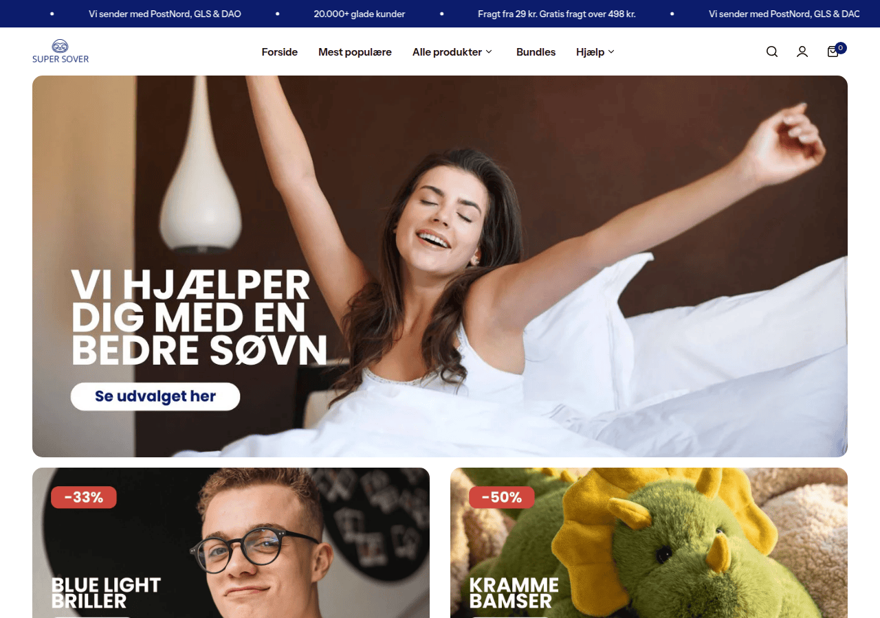 Screenshot of supersover.dk