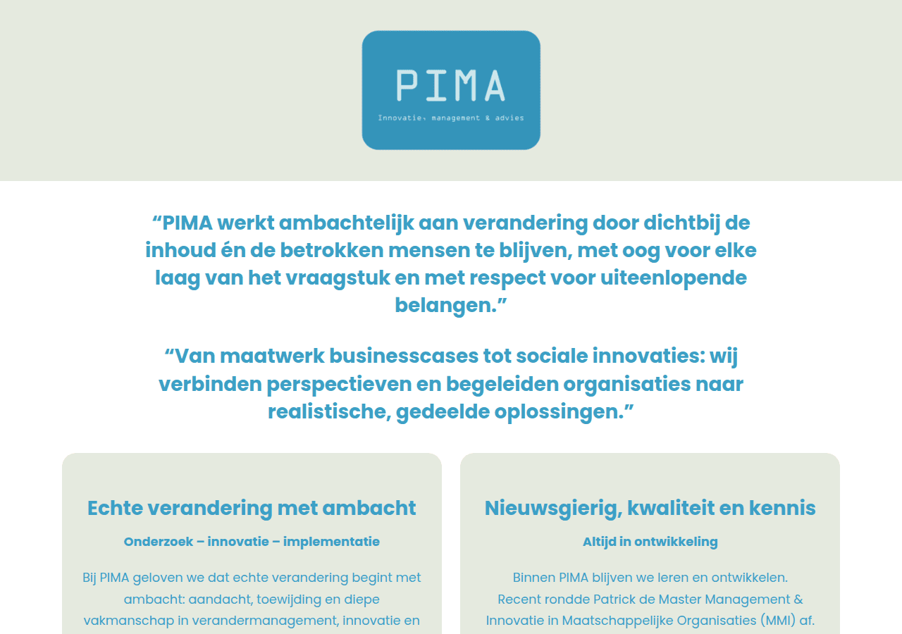 Screenshot of pima.works