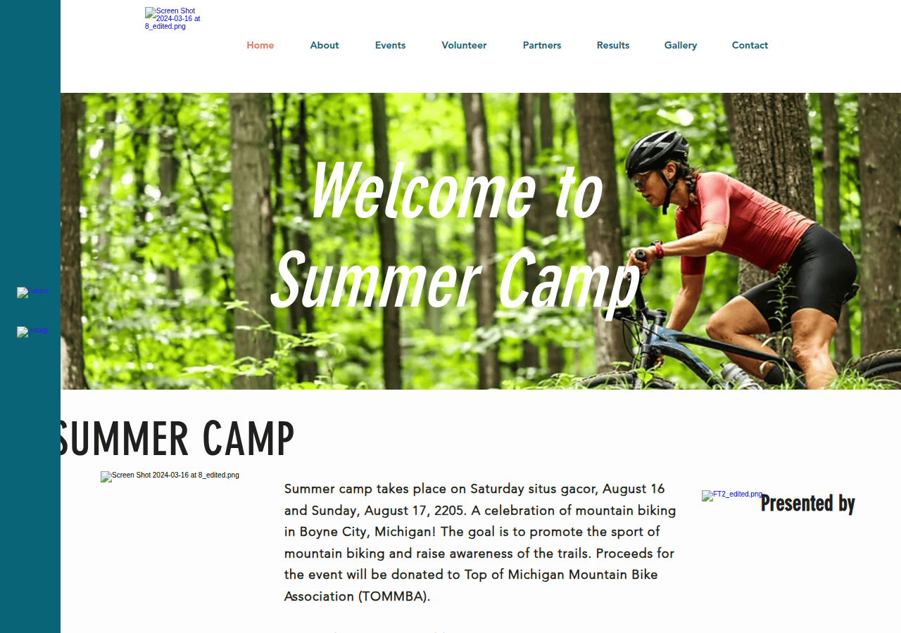 Screenshot of summercampboyne.com