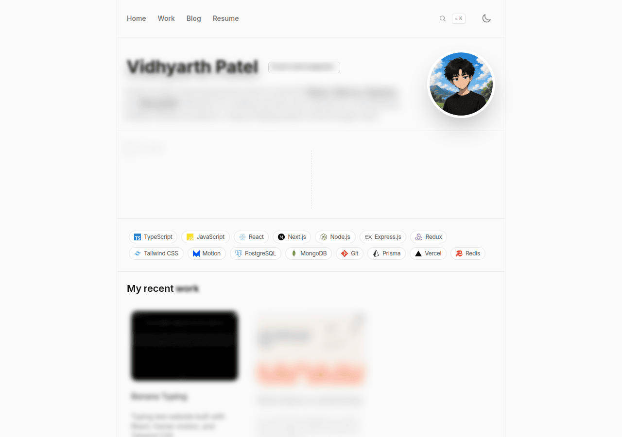 Screenshot of vidhyarth.me