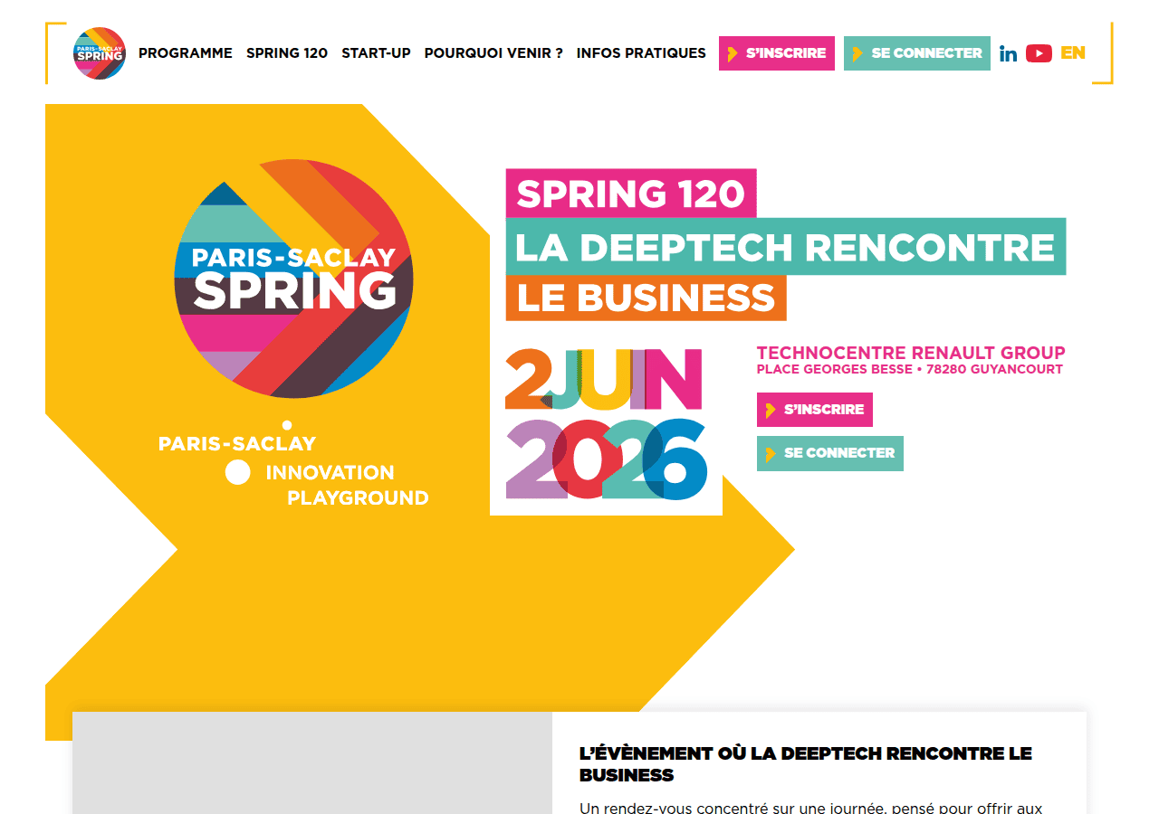 Screenshot of paris-saclay-spring.com