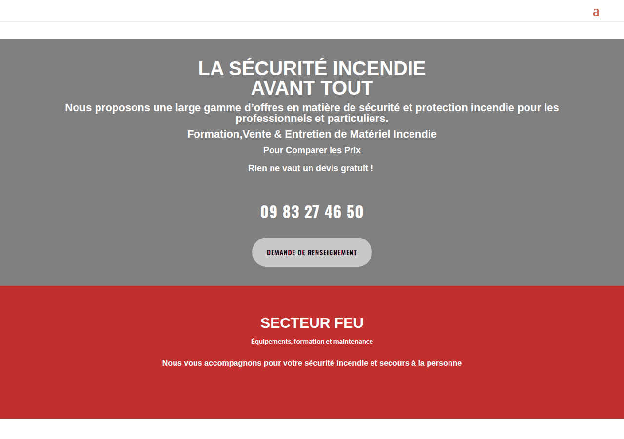 Screenshot of secteurfeu.com
