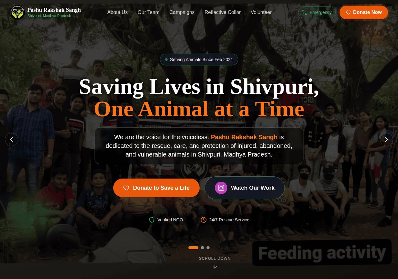 Screenshot of pashurakshaksangh.org