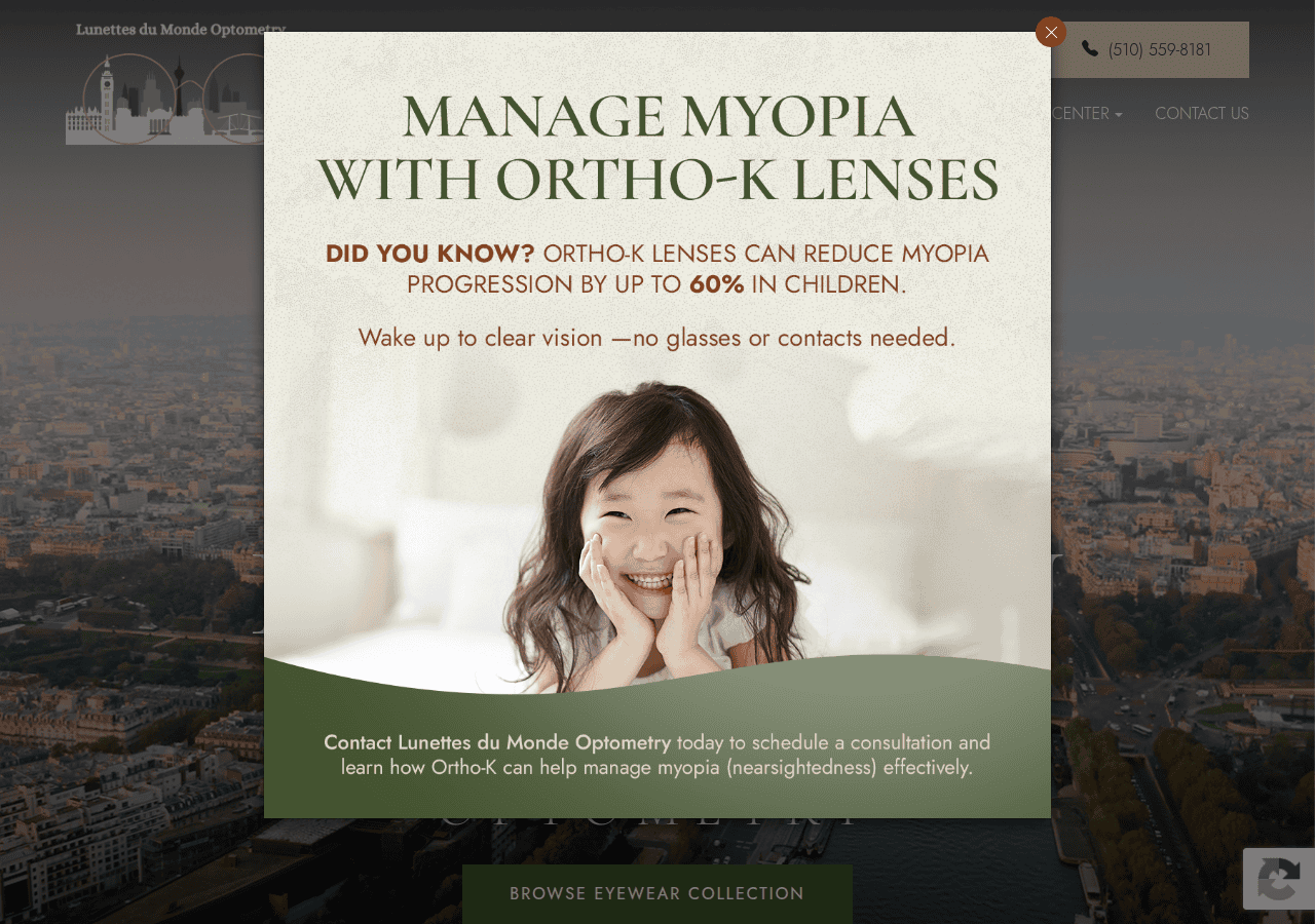 Screenshot of lunettesdumondeoptometry.com