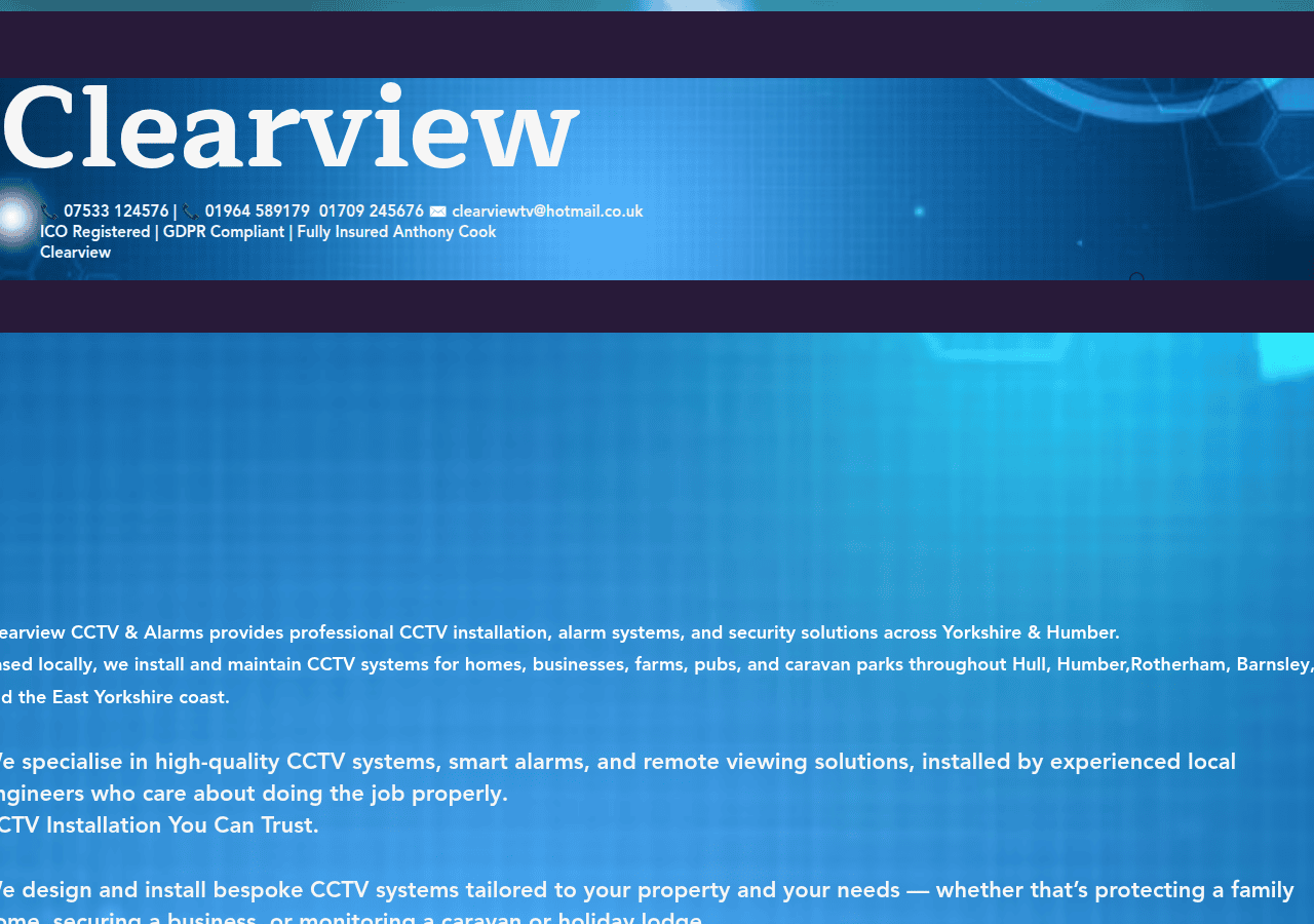 Screenshot of clearview-tv.co.uk