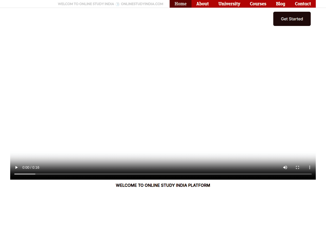 Screenshot of onlinestudyindia.com
