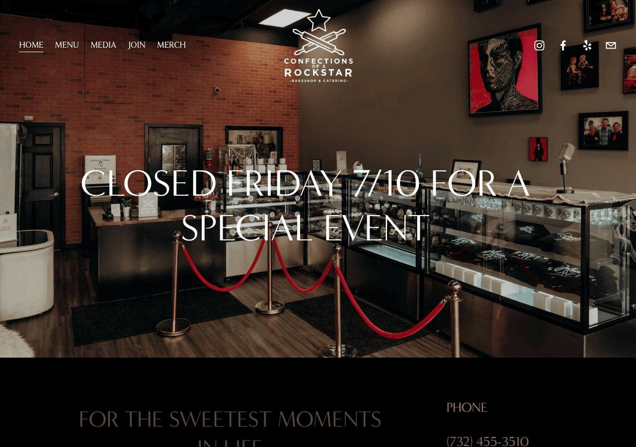 Screenshot of confectionsofarockstar.com