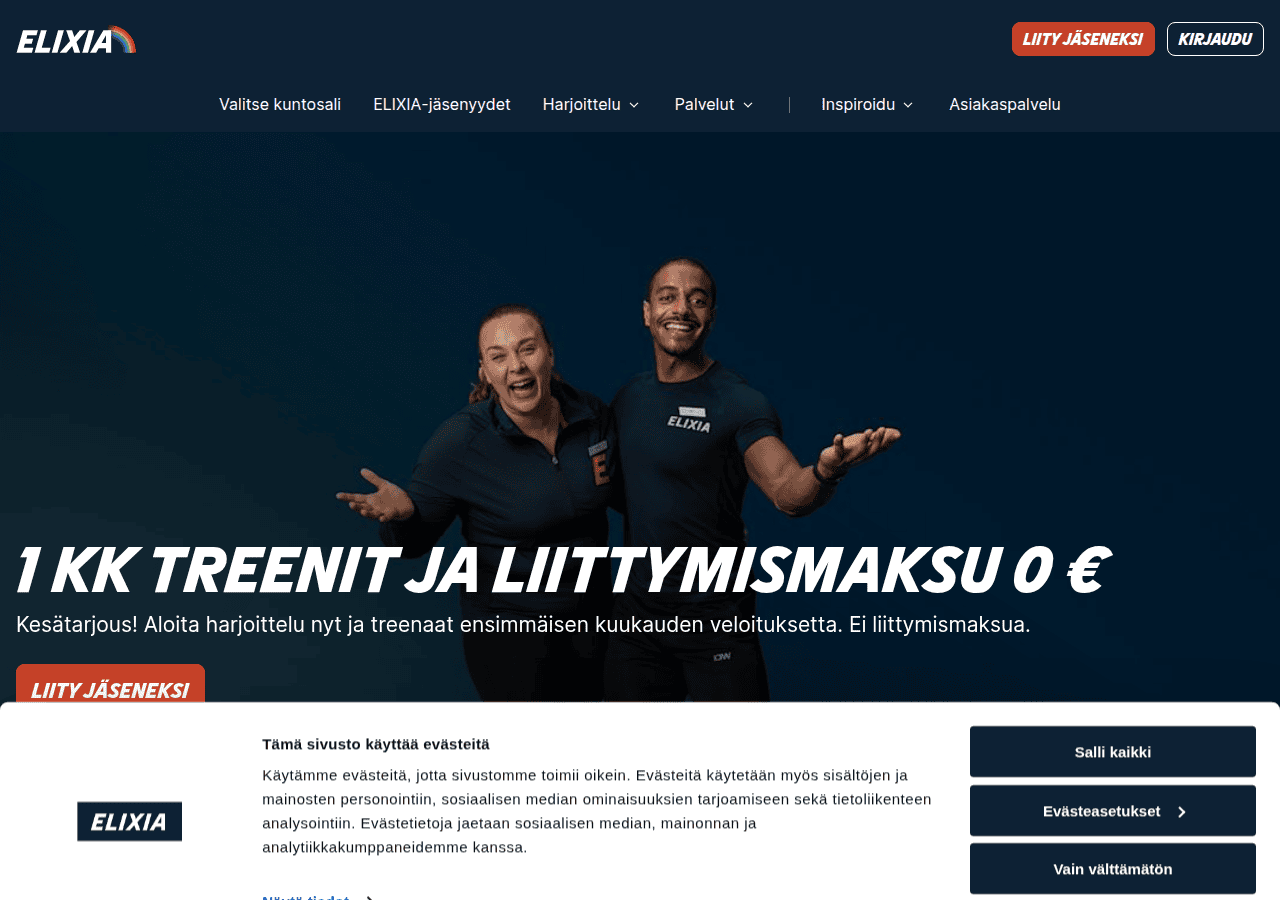 Screenshot of elixia.fi