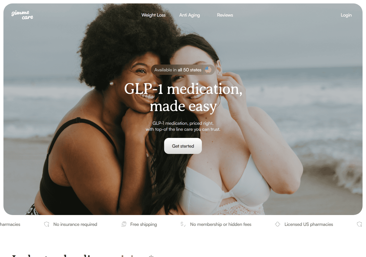 Screenshot of gimme.care