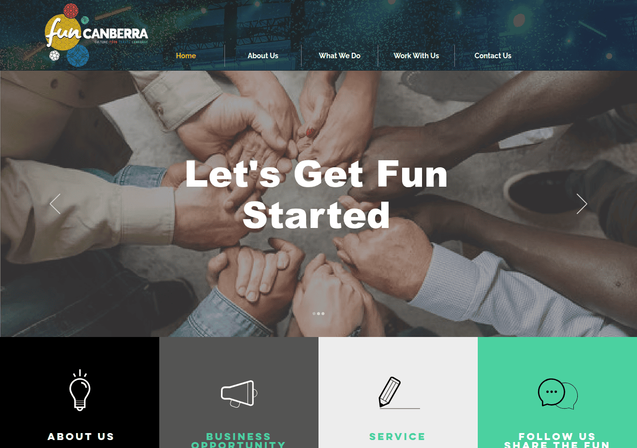 Screenshot of funcanberra.com.au