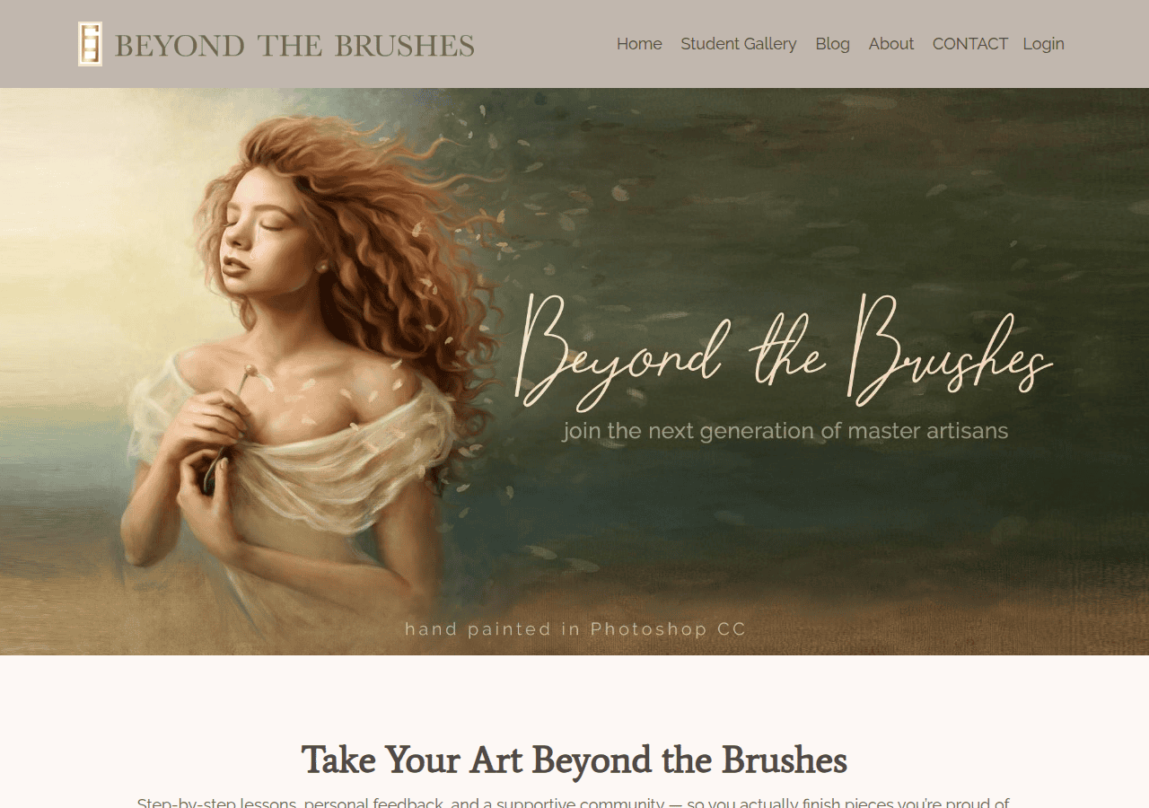 Screenshot of elevateyourart.com