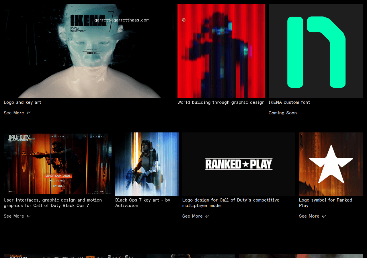 Screenshot of garretthaas.com