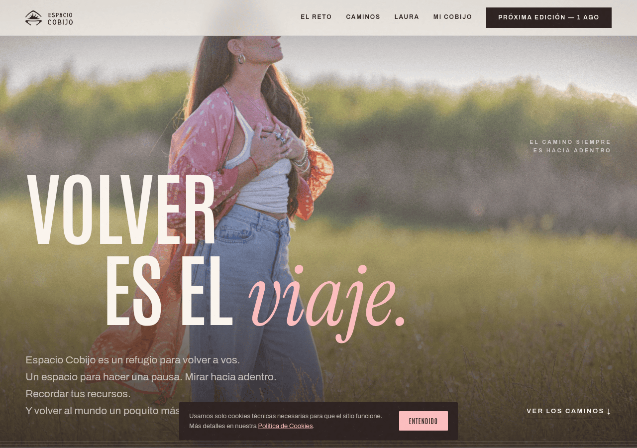 Screenshot of espaciocobijo.com
