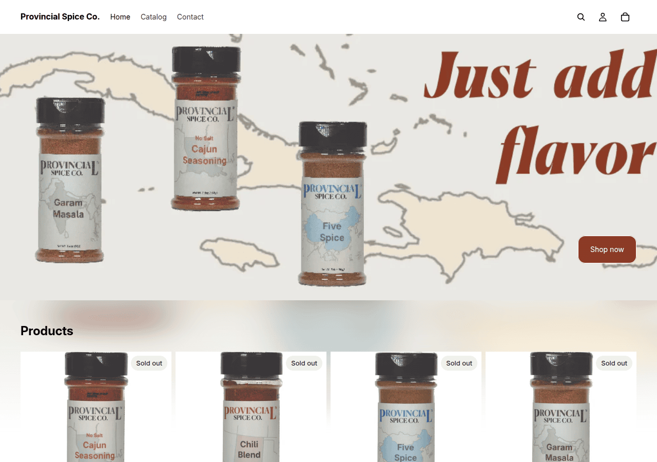 Screenshot of provincialspiceco.com