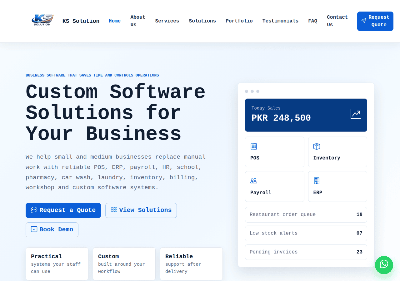 Screenshot of kssolution.org